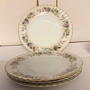 Vintage CREATIVE Fine China of Japan Regency Rose Dinner Plates (4)